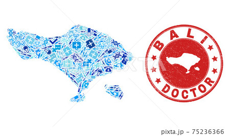 Health Care Injection Mosaic Bali Map and Rubber Health Care Stamp Seal Health Care Injection Mosaic Bali Map and Rubber Health Care Stamp Seal 75236366