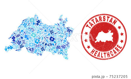 Medical Dose Mosaic Tatarstan Map and Rubber Health Care Rubber Stamp Medical Dose Mosaic Tatarstan Map and Rubber Health Care Rubber Stamp 75237205