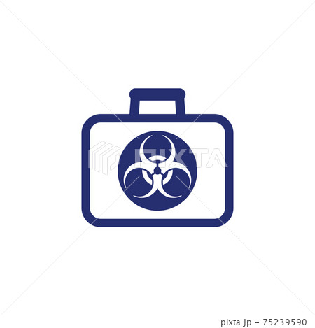 biohazard box icon on white 75239590