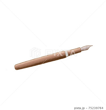 Writing pen isolated on the white background 75239764