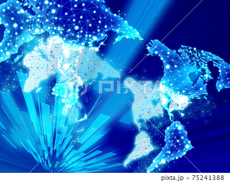 ネットワーク　光線　背景素材 75241388