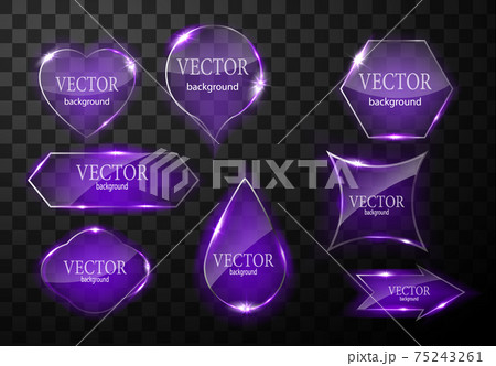 Glass vector button plane. Easy editable background 75243261
