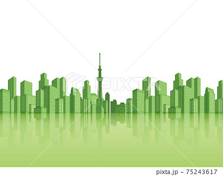 高層ビル　大都市　背景素材 75243617