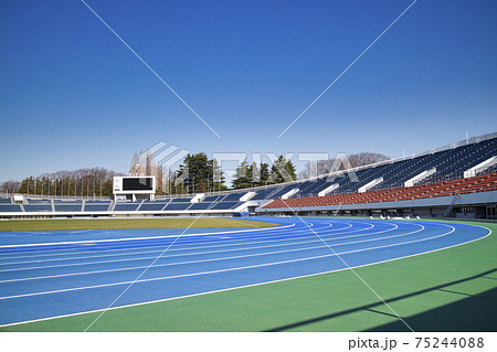 駒沢オリンピック公園総合運動場陸上競技場 トラッの写真素材