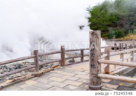 日本にある長崎県の観光名所「雲仙地獄」と「雲仙温泉」の写真 75245546