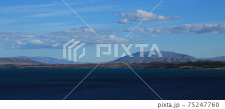 Distant view of the Diadem Range. Lake Ohau. 75247760