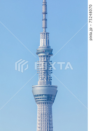 快晴の青空と東京スカイツリー 快晴の青空と東京スカイツリー 75248070