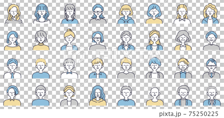 微笑男女套裝簡單圖 75250225