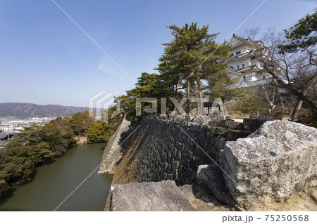 伊賀上野城の高石垣と掘 伊賀上野城の高石垣と掘 75250568