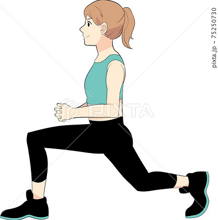 ダイエット　運動　ランジ 75250730