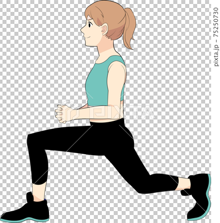 ダイエット　運動　ランジ 75250730