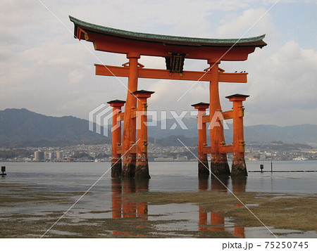 海に立つ鳥居 75250745