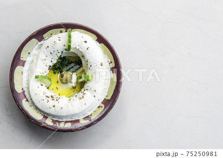 labneh fresh lebanese cream cheese dip snack food dip labneh fresh lebanese cream cheese dip snack food dip 75250981