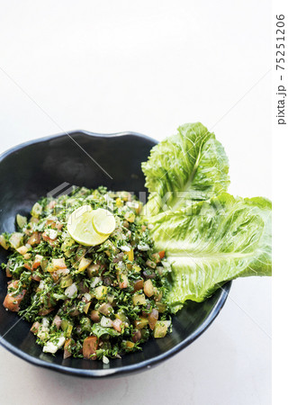tabouleh traditional lebanese middle eastern salad bowl meze starter 75251206