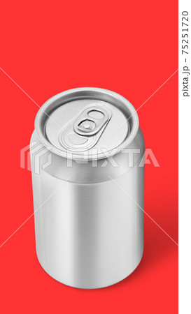 Metal Aluminum Beverage Drink Can. Ready For Your Design.3d rendering illustration. added copy space for text. 75251720