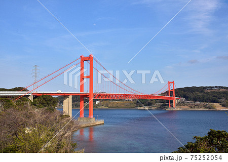 平戸大橋　平戸瀬戸　長崎県平戸市　平戸公園より撮影 75252054