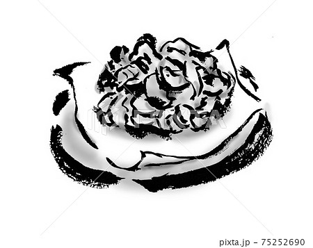 桜海老のかき揚げの和風手描きイラスト素材のイラスト素材 [75252690