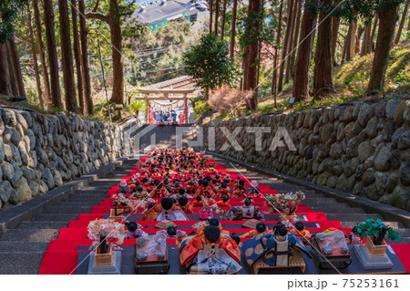 (静岡県)稲取の素盞嗚(スサノオ)神社 雛段飾り (静岡県)稲取の素盞嗚(スサノオ)神社 雛段飾り 75253161