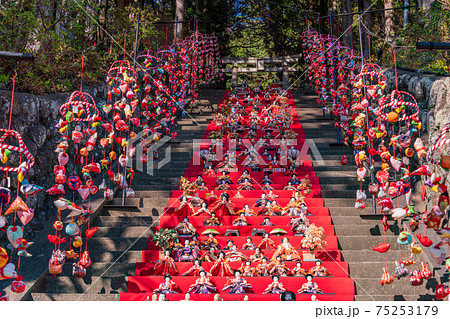 (静岡県)稲取の素盞嗚(スサノオ)神社 雛段飾り (静岡県)稲取の素盞嗚(スサノオ)神社 雛段飾り 75253179
