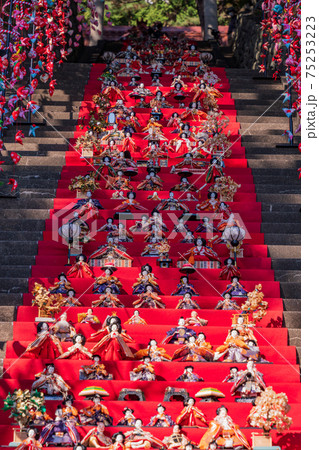 （静岡県）稲取の素盞嗚（スサノオ）神社　雛段飾り 75253223