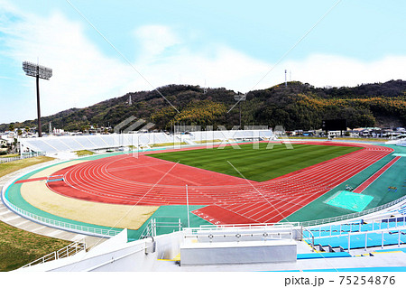 紀三井寺運動公園陸上競技場 和歌山市の写真素材