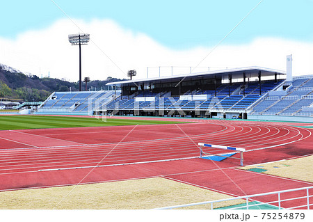 紀三井寺運動公園陸上競技場 和歌山市の写真素材