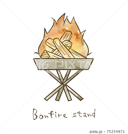 焚火台のイラスト素材