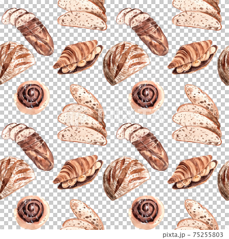 Bakery composition watercolor 75255803
