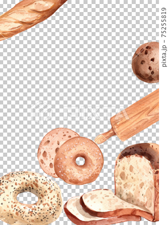 Bakery composition watercolor 75255819