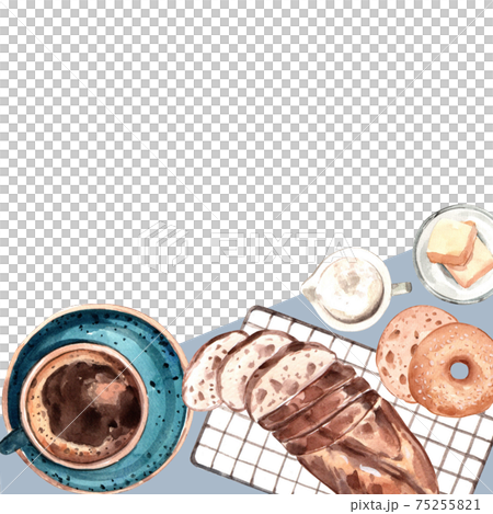 Bakery composition watercolor 75255821