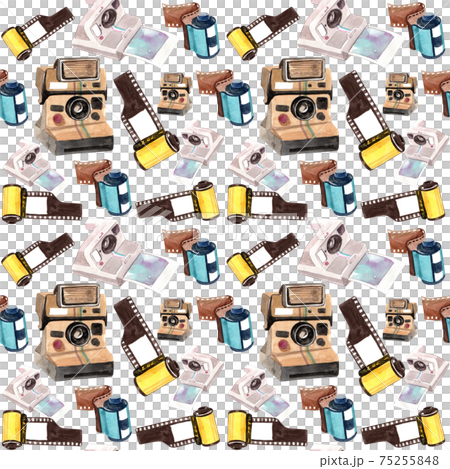 Photography pattern watercolor Photography pattern watercolor 75255848