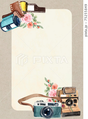 Photography frame watercolor Photography frame watercolor 75255849