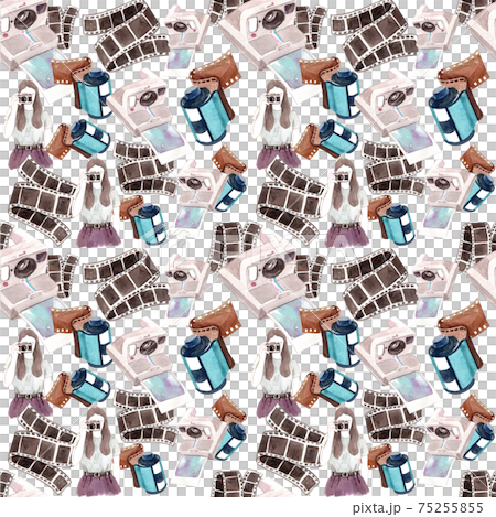 Photography pattern watercolor Photography pattern watercolor 75255855