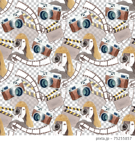 Photography pattern watercolor 75255857