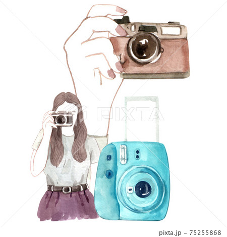 Photography composition watercolor 75255868