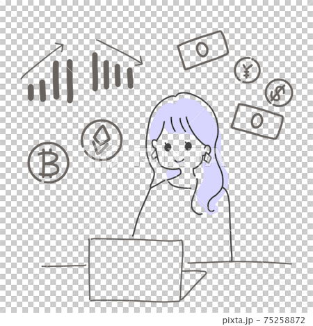 在計算機上工作的人 在計算機上工作的人 75258872