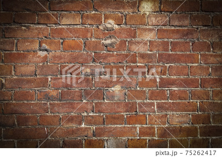 Background of old vintage brick wall. Close up Background of old vintage brick wall. Close up 75262417