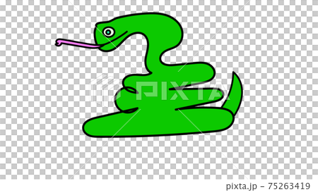 ベロを出した蛇 ベロを出した蛇 75263419