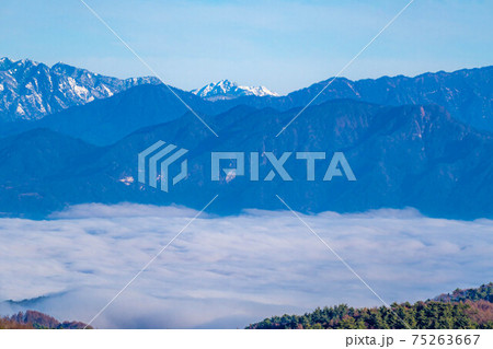 雲海と北アルプス　【長野県】 75263667