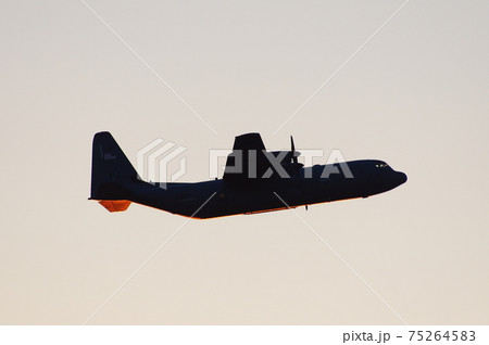夕暮の中を飛行するC-130ハーキュリーズ 夕暮の中を飛行するC-130ハーキュリーズ 75264583