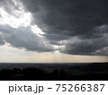 茨城県桜川市の雨引観音から観た関東平野と雲 75266387