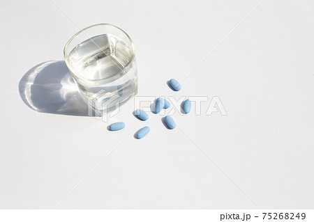 PrEP ( Pre-Exposure Prophylaxis) used to prevent HIV with glass of water PrEP ( Pre-Exposure Prophylaxis) used to prevent HIV with glass of water 75268249
