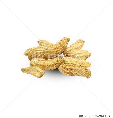 peanuts isolated on white background peanuts isolated on white background 75268413