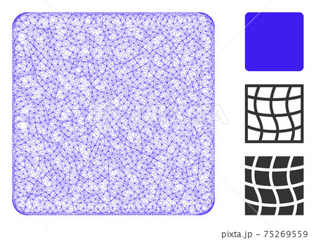 Filled Square Polygonal Web Vector Mesh Illustration 75269559