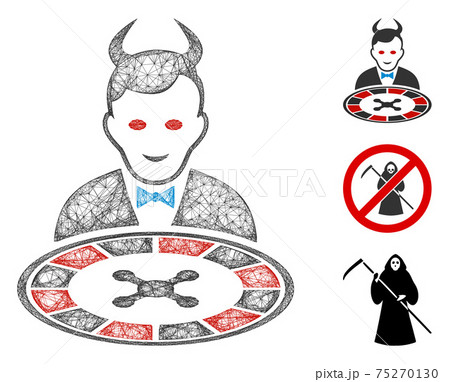Devil Roulette Dealer Polygonal Web Vector Mesh Illustration Devil Roulette Dealer Polygonal Web Vector Mesh Illustration 75270130