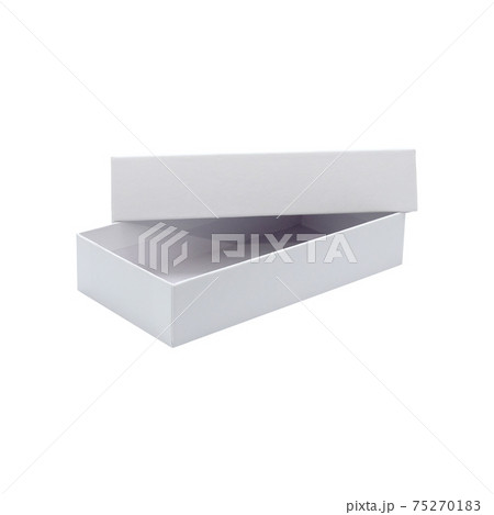 Opened cardboard box isolated on white background 75270183