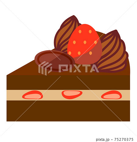 チョコレートケーキのイラストのイラスト素材 チョコレートケーキのイラストのイラスト素材