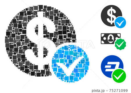 Square Accept Payment Icon Vector Mosaic Square Accept Payment Icon Vector Mosaic 75271099