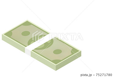 札束の立体イラスト、アイソメトリック 札束の立体イラスト、アイソメトリック 75271780