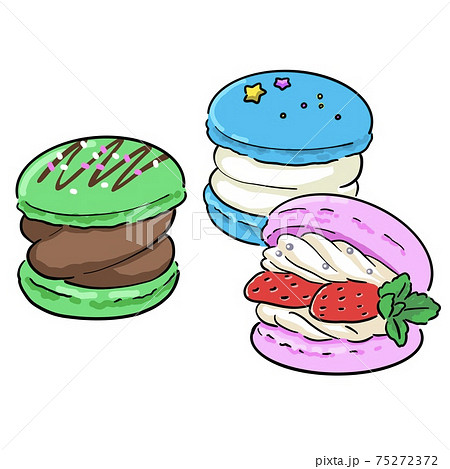 Tunkaron Macaron Korean Sweets Stock Illustration